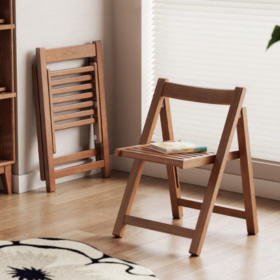Chaise pliante en bois, mobilier de maison avec dossier, conception compacte, chaise de salle à manger, chaise à dossier, chaise pliable, aucune installation requise, convient à un usage domestique, empilable, chaise de salle à manger, chaise de bureau.