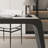 Beige-white + Black Rectangular Manufactured Wood with 3 drawers Desk-109764076