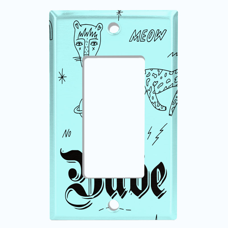 Patterned 1 - Gang Toggle Light Switch Standard Wall Plate