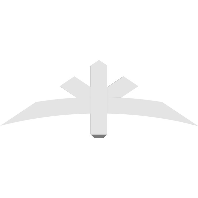 Support de pignon Alberta Alberta, H 16 po x l 48 po (pas: 8/12), P 2 po x F 4 po, PVC
