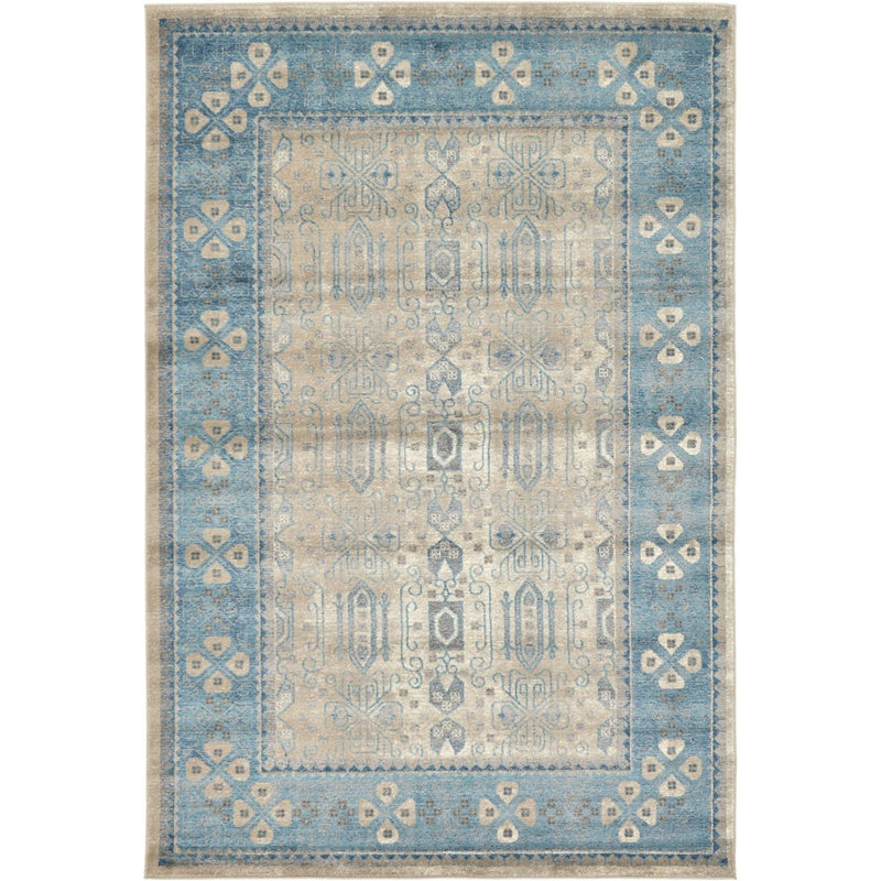 Tapis à motif oriental gris Linz, Rectangle 5 pi x 8 pi