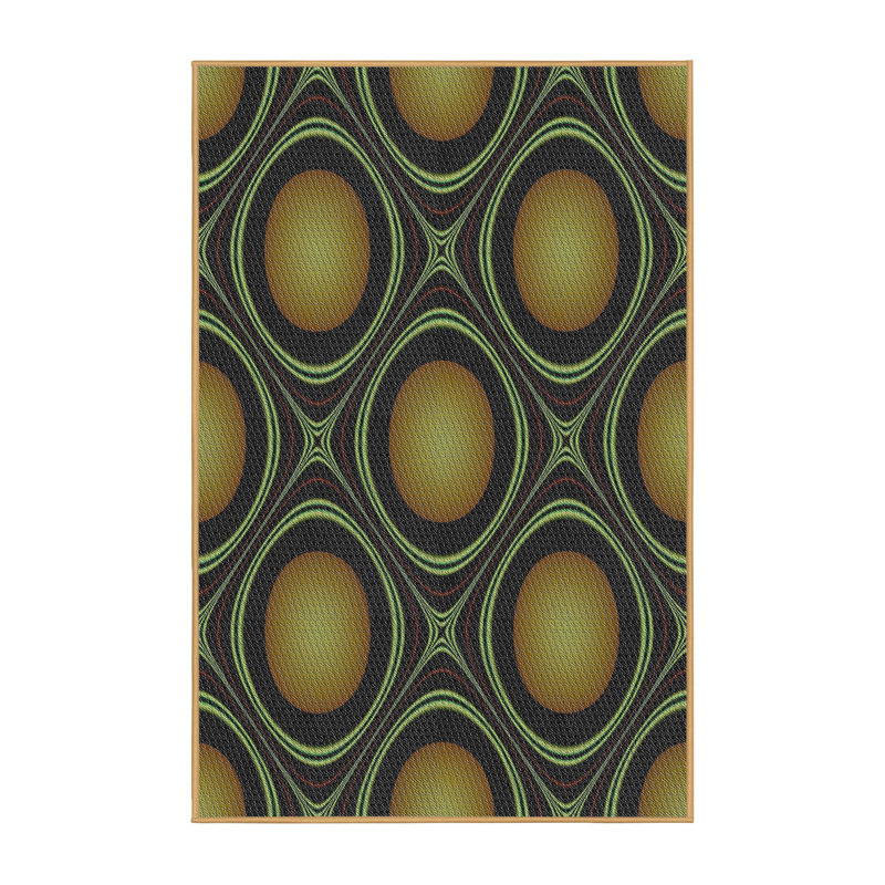 Tapis de zone d’olive à motifs, Rectangle 4 pi x 6 pi
