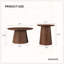 Ensemble de 2 tables basses rondes avec présentoir et base piédestal robuste