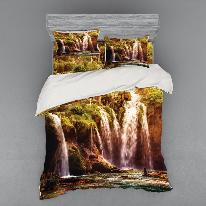 Nature Rustic Polyester Duvet Cover, Queen Duvet Cover + 3 Additional Pieces