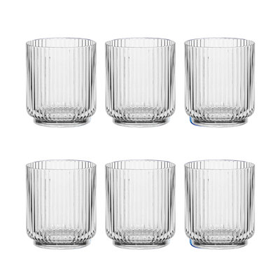 Verre bas en acrylique cannelé Laya