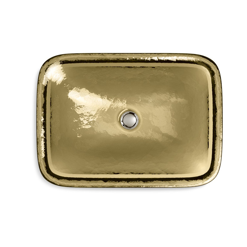 Kohler Inia, Artist Editions Rectangle Glass Wading Pool Bathroom Sink, Translucent Sandal