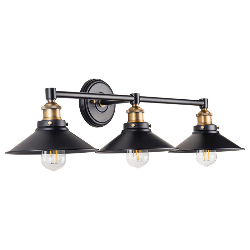 Balakrishna 2 - Light Dimmable Vanity Light, Antique Brass, 3 Lights