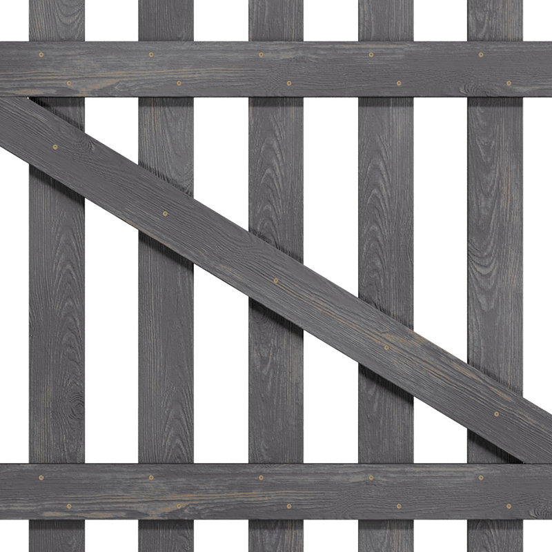 120 cm H x 76 cm W Solid Wood Gate Fencing