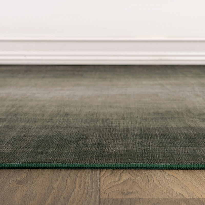 Tapis vert antidérapant et lavable à la machine Vignette Ombre, 2 pi x 6 pi