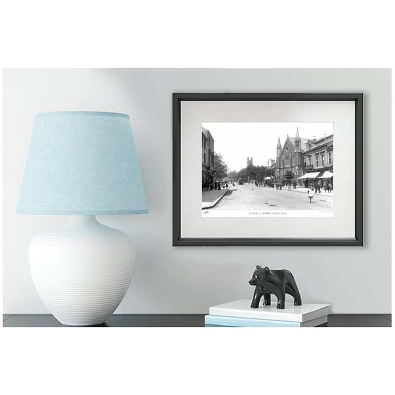 Derby, London Road 1896 - Single Picture Frame Print, 60cm H x 80cm W x 2.3cm D