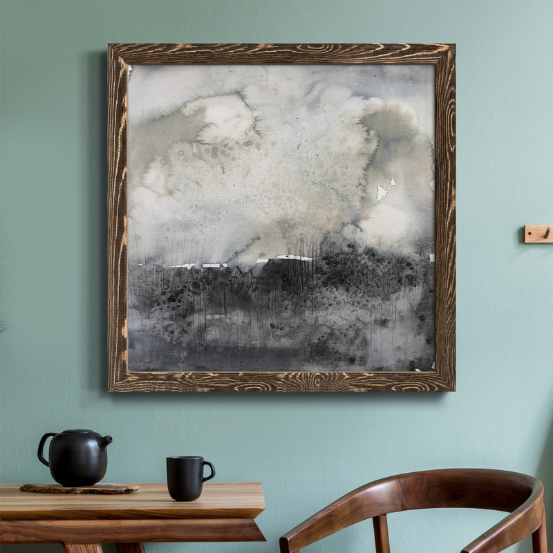 Toile encadrée salée Horizon II-Premium - prête à être accrochée, Cadre noyer, H 17 po x l 17 po x P 1,5 po