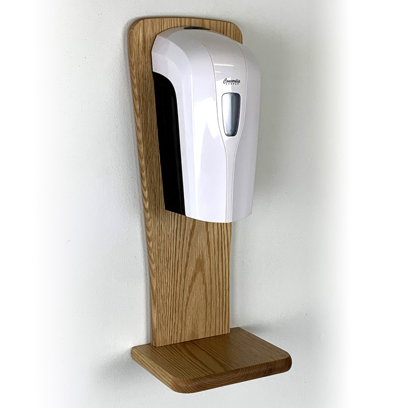Distributeur de désinfectant pour les mains, Chêne clair