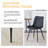 Upholstered Dining Chair with Carbon Steel Legs (Set of 6)-124568715-124568717