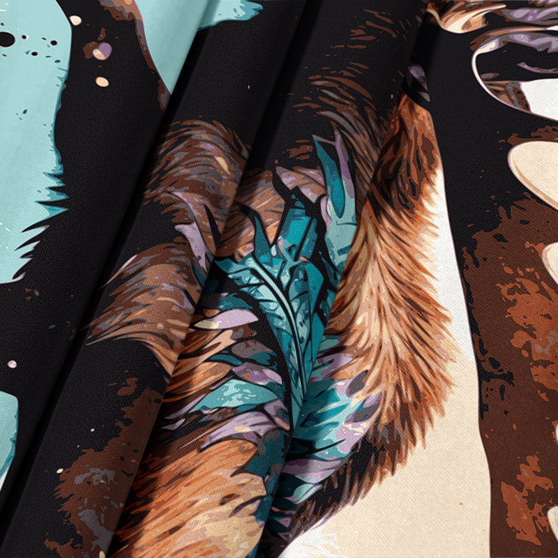 Tapisserie murale «Southwestern Animals Moose 37», 68 po x 80 po