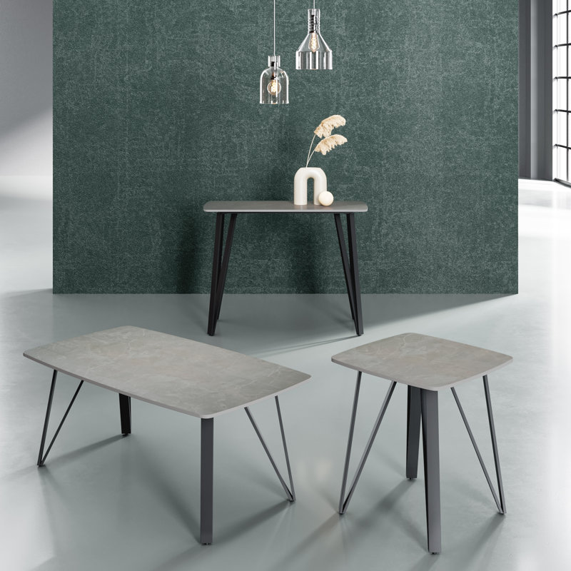 Grey Ceramic Console Table
