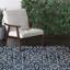 Tapis oriental bleu marine tissé à la machine Hughes-48784484