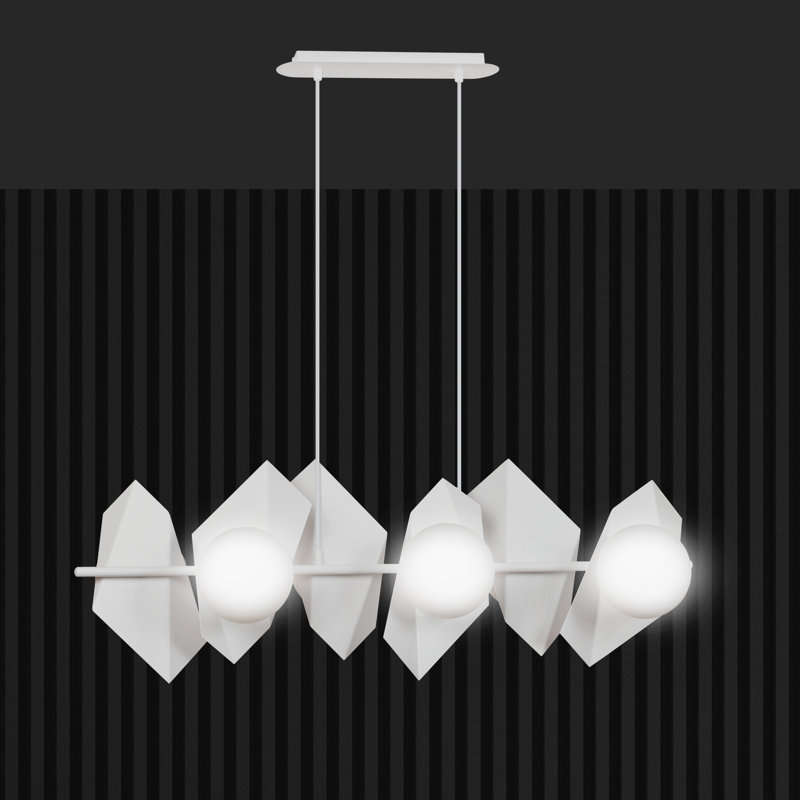 Anna-Lisa 6 - Light Kitchen Island Pendant, White