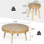 Table basse ronde en rotin avec table d'appoint Brigida 