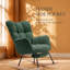 Chaise berçante moderne en sherpa avec repose-pieds rétractable et dossier haut-1281866269