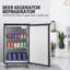 Distributeur de bière pression en acier inoxydable de 6,1 pi cu à double robinet encastrable Kegerator double refroidisseur efficace pour les bars à domicile 170L