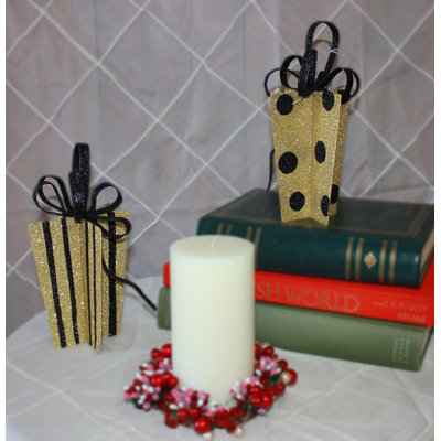 Boîte à cadeaux rayures