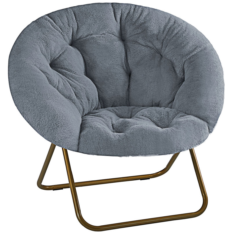 Chaise Cozy Saucer_W2201P, Tissu gris