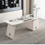 Bureau en pierre frittée clair de luxe avec tiroirs-1404950379
