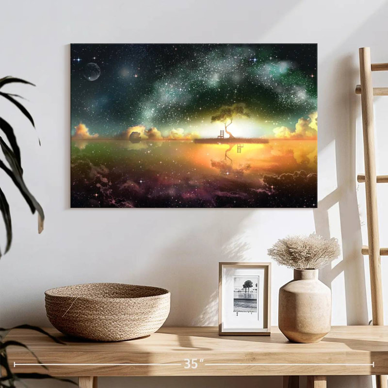 Impression sur toile Starlit Fantasy Dreamscape, H 16 po x l 24 po x P 1,25 po