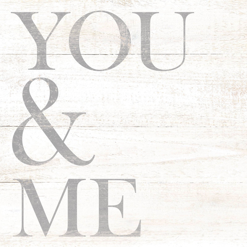 You And Me Distressed - Wrapped Canvas Print, 30cm H x 30cm W x 3.8cm D