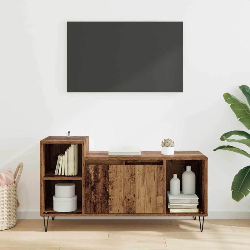 Unfinished TV Stand for TVs up to 43", Old Wood