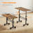 31.5" Height Adjustable Standing Desk With Lockable Wheels Home Office