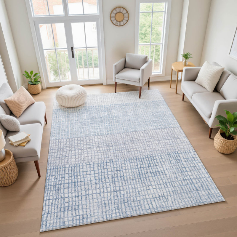 Premium Machine Washable Monnier AMF1831 Geometric Rug, Rectangle 9' x 12'