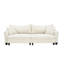 Housse de coussin amovible en velours côtelé beige avec cadre - investissement à long terme-1156138499