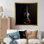 Violon vibrato élégant ébène sur toile