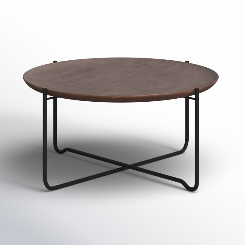 Solid Wood Cross Legs Coffee Table