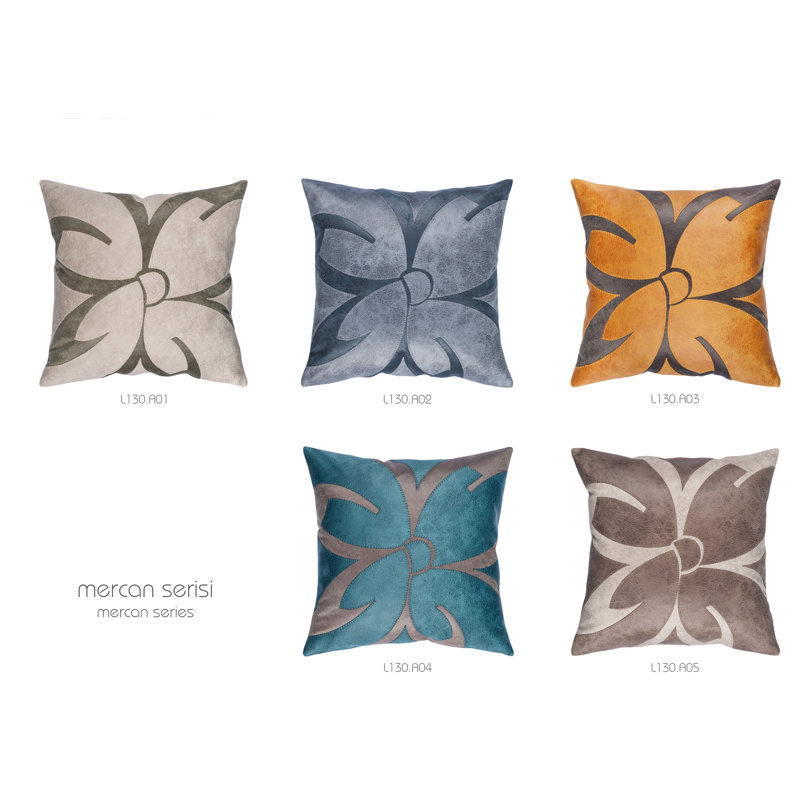 Mercan Square Cushion Cover, Brown