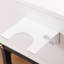 Bureau de meuble-lavabo moderne blanc pour chambre à coucher avec miroir lumineux, 4 prises de courant lumineuses pour armoire, 4 tiroirs et