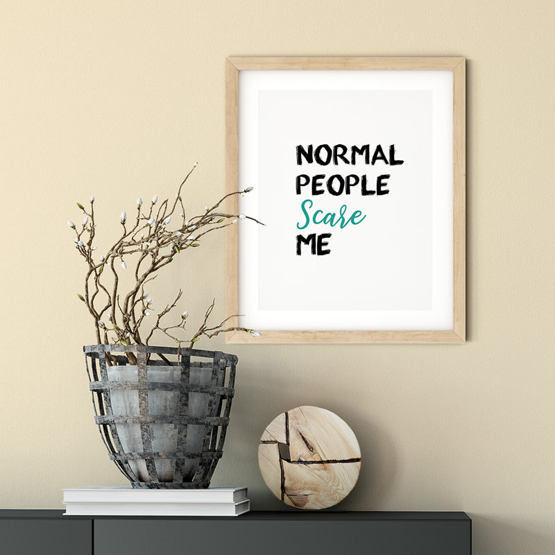 Décoration murale «Natural People Scare Me», H 14 po x l 11 po x P 0,01 po