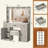 Makeup Vanity Desk with Large Mirror and 10 LED Lights, Outlet and stool included(Black)-393923671