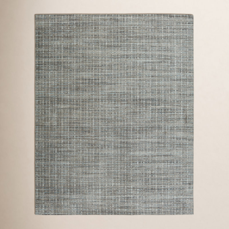 Romee Gray Hand-Woven Striped Rug, Rectangle 2' x 3'