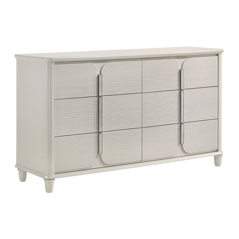 Commode, finition blanc perle