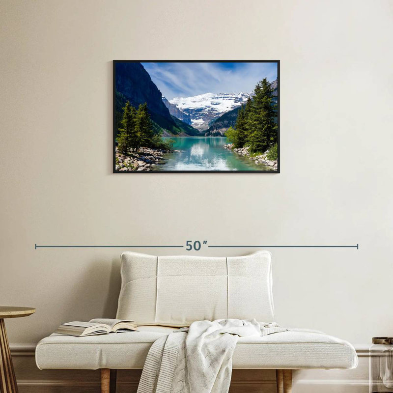 Splendide lac Louise, Cadre flottant noir, 31 po x 21 po