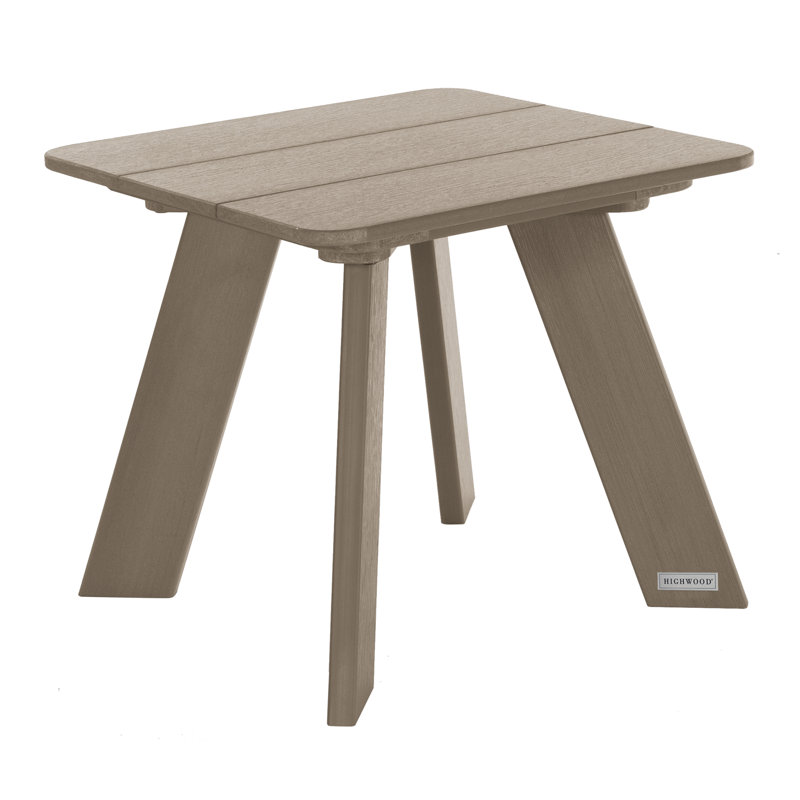 Table d'appoint en plastique Byrnes, Brun bois