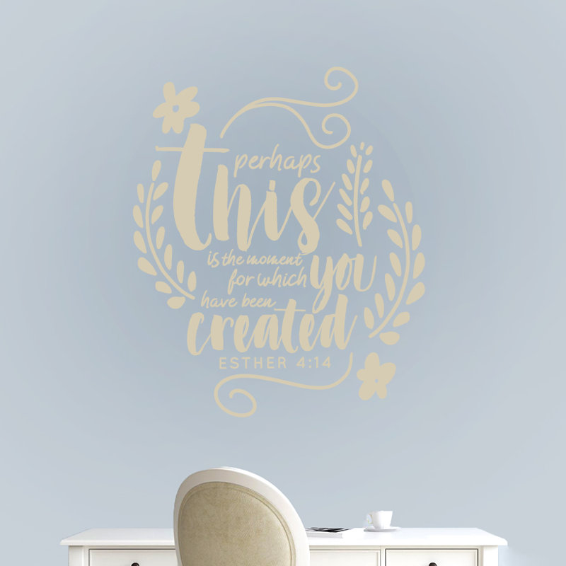 Text & Numbers Non-Wall Damaging Wall Decal, Beige