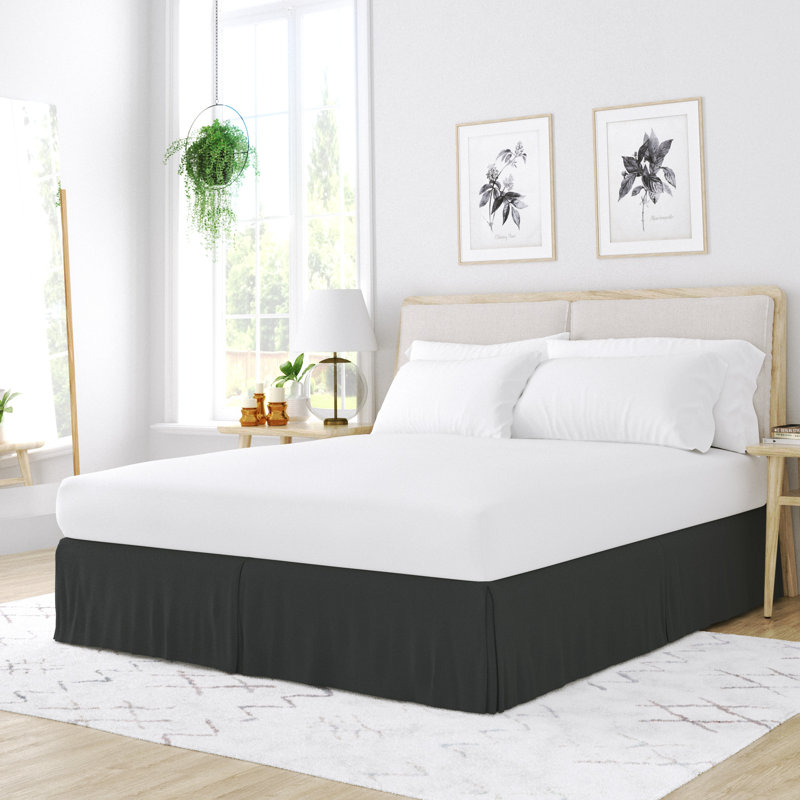 Becky Cameron 14" Tailored Bed Skirt, Chocolate, Twin
