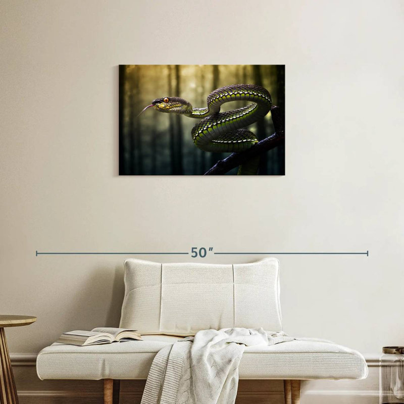 Brampt Sumatran Jungle Viper, 20" H x 30" W