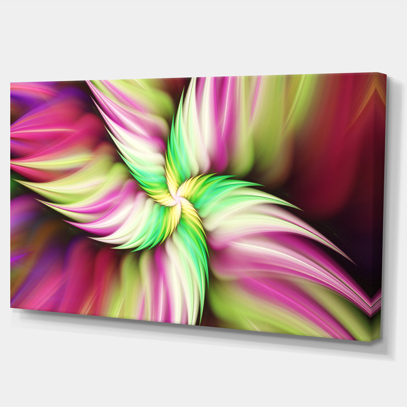 « immense fleur rose rose », impression sur toile, H 16 po x l 32 po x P 1 po