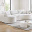 Canapé modulaire incurvé de style chenille de 124,5 po avec 3 coussins de dossier et 4 coussins décoratifs, canapé de salon compressé sans assemblage-890564455