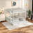 Solid Pine Wood Bunk Bed Frame with Guard Rails, Space-Saving Design, Durable MDF Construction, No Box Spring Required, Easy Assembly-1120429029