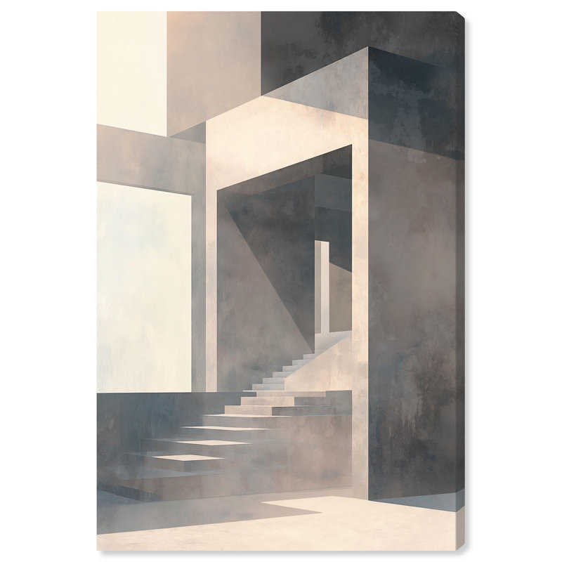 Art géométrique moderne sur toile Stark , H 30 po x l 20 po, Toile tendue